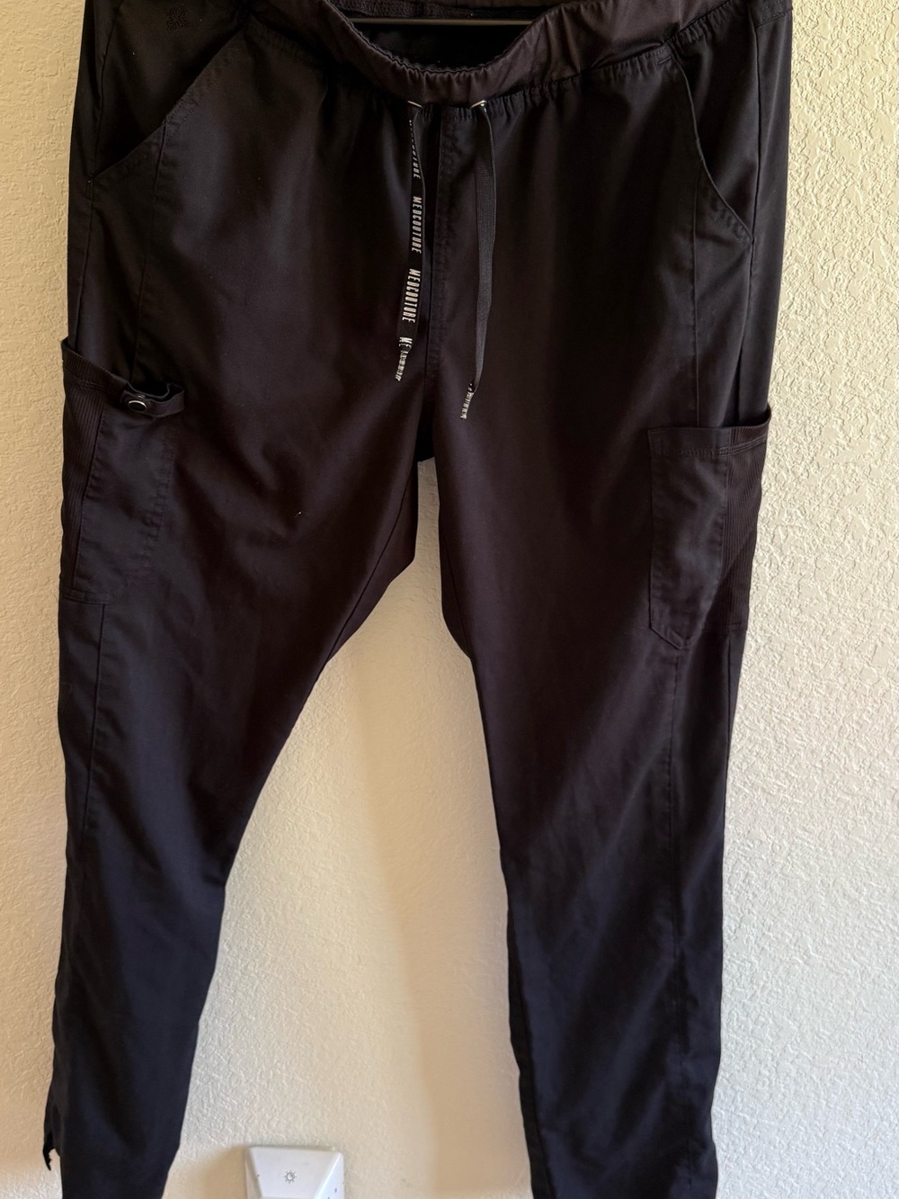 Med Couture Scrub Pants – Black – Small Tall 🖤